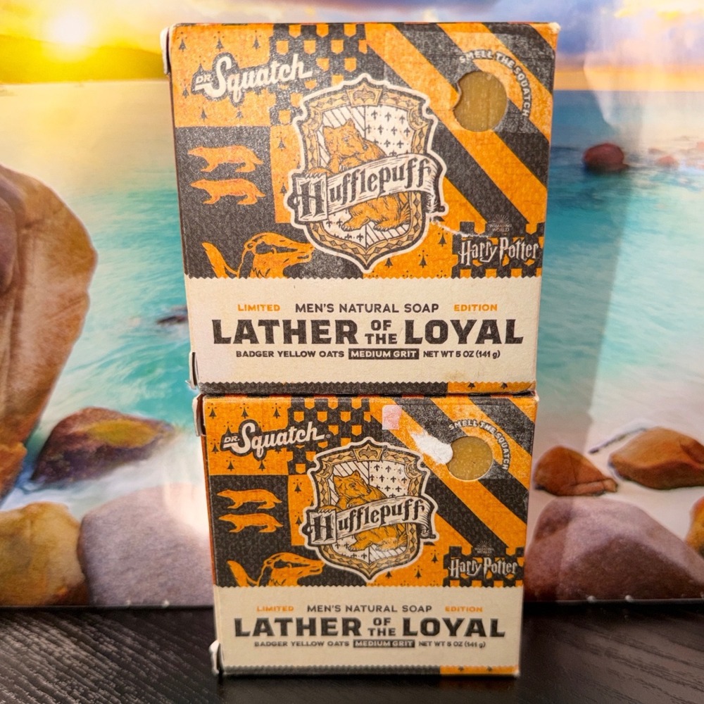 Dr. Squatch Harry Potter Hufflepuff Lather of the Loyal Soap 5oz 2 Pack NEW